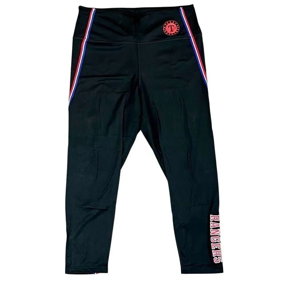 PINK by Victoria's Secret Black Texas Rangers Athletic MLB Leggings Large